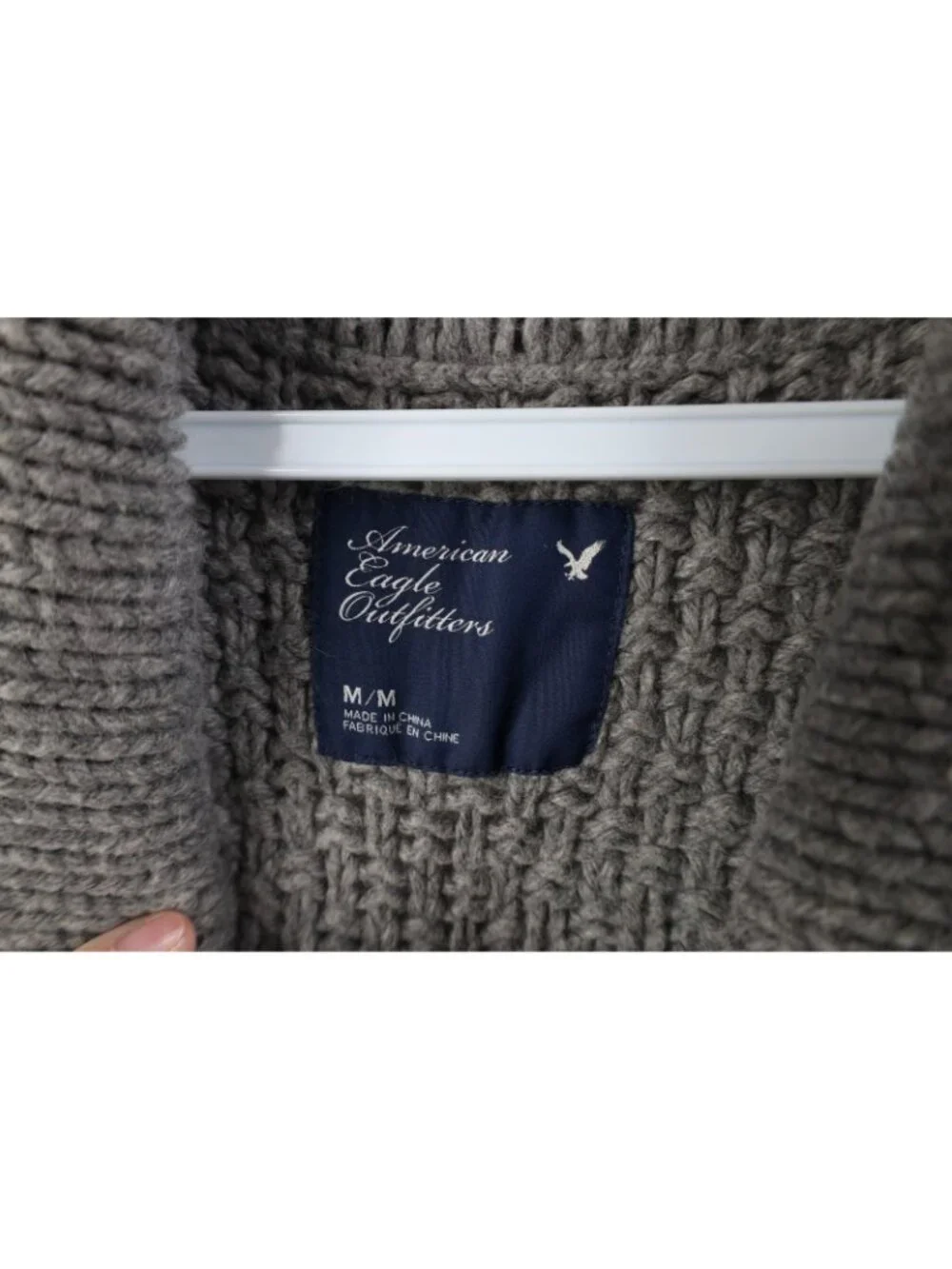 Vtg Y2K American Eagle Women M Babydoll Angora Wool Chunky Knit Cardigan Sweater